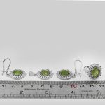 نیم ست زبرجد الماس تراش نقره زنانه طرح نفس - Image 3