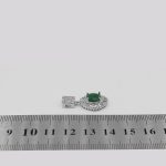 گردنبند زمرد زامبیا الماس تراش نقره زنانه طرح راضیه - Image 4