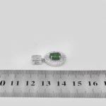 گردنبند زمرد زامبیا الماس تراش نقره زنانه طرح مرضیه - Image 4