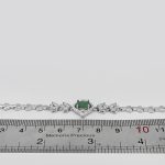 دستبند زمرد الماس تراش نقره زنانه طرح حلما - Image 4