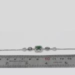 دستبند زمرد الماس تراش نقره زنانه طرح نوشین - Image 4