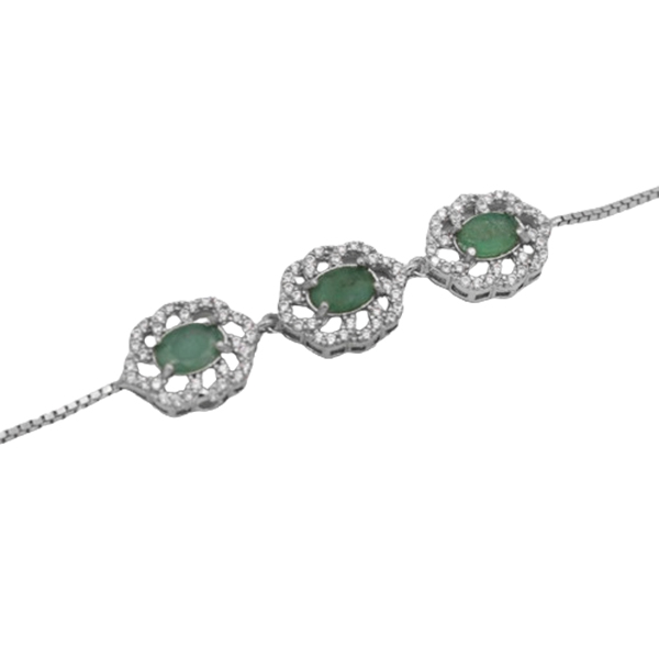 6-4-027emerald-shima-bracelet (1) دستبند زمرد زنانه نقره