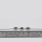 دستبند زمرد الماس تراش نقره زنانه طرح سارا - Image 4