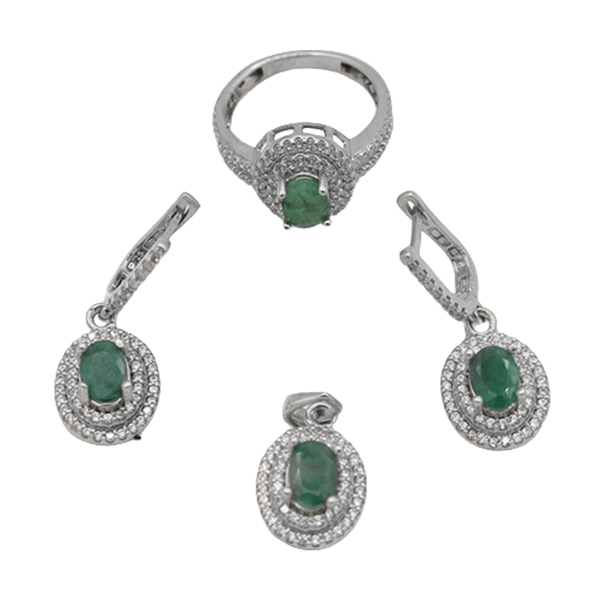 6-7-022emerald-robab-woman-set (1) بهترین نیم ست زمرد نفیس