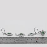 نیم ست زمرد زامبیا الماس تراش نقره زنانه طرح شیرین - Image 3