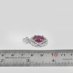 گردنبند یاقوت سرخ الماس تراش نقره زنانه طرح پرستو - Image 4