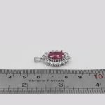 گردنبند یاقوت سرخ الماس تراش نقره زنانه طرح فائزه - Image 4