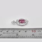 گردنبند یاقوت سرخ الماس تراش نقره زنانه طرح رکسانا - Image 4