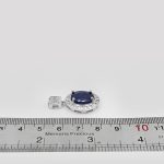 گردنبند یاقوت کبود الماس تراش نقره زنانه طرح دیانا - Image 4