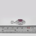 گردنبند یاقوت سرخ الماس تراش نقره زنانه طرح طهورا - Image 4