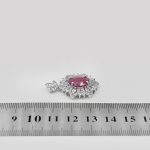 گردنبند یاقوت سرخ الماس تراش نقره زنانه طرح مرجان - Image 4