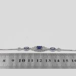 دستبند یاقوت کبود الماس تراش نقره زنانه طرح هانا - Image 4