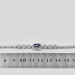 دستبند یاقوت کبود الماس تراش نقره زنانه طرح شریفه - Image 4