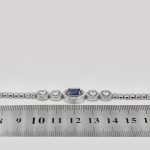 دستبند یاقوت کبود الماس تراش نقره زنانه طرح زرین - Image 4