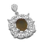 گردنبند الکساندریت الماس تراش نقره زنانه طرح آندیا