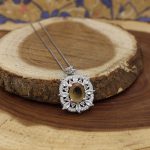 گردنبند الکساندریت الماس تراش نقره زنانه طرح آندیا - Image 2