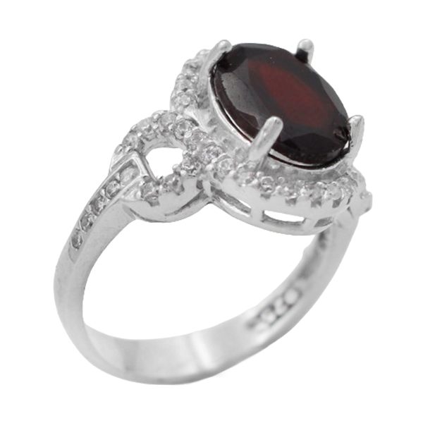 9-1-164 garnet-hasti-woman-ring(1) انگشتر گارنت زنانه نقره