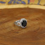 انگشتر گارنت الماس تراش نقره زنانه طرح هستی - Image 2