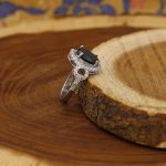 انگشتر گارنت الماس تراش نقره زنانه طرح هستی - Image 3