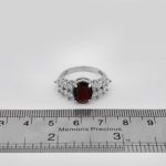 انگشتر گارنت الماس تراش نقره زنانه طرح پرستو - Image 4