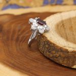 انگشتر گارنت الماس تراش نقره زنانه طرح آنا - Image 2