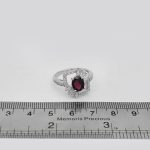 انگشتر گارنت الماس تراش نقره زنانه طرح نفیسه - Image 4