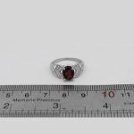 انگشتر گارنت الماس تراش نقره زنانه طرح خاطره - Image 4