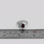 انگشتر گارنت الماس تراش نقره زنانه طرح پروانه - Image 4