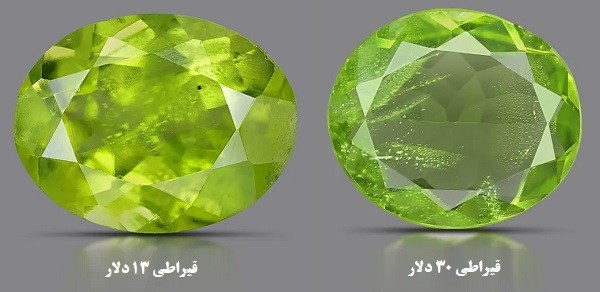 تاثیر شفافیت و پاکی بر قیمت سنگ زبرجد