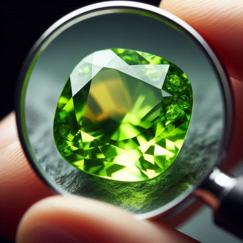 تشخیص سنگ زبرجد با ساختار کریستالی