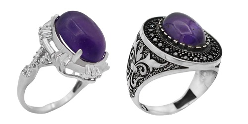 تراش دامله سنگ آمیتیست برای انگشتر