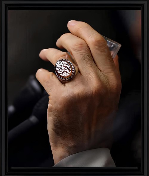 انگشتر رهبر با حکاکی ذکر یا زینب کبری