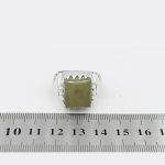 انگشتر یشم یمنی نقره دست ساز فاخر مردانه طرح اویس - Image 4