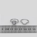 حلقه و پشت حلقه نقره زنانه طرح نانسی - Image 4