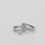 حلقه و پشت حلقه نقره زنانه طرح ساره - Image 2