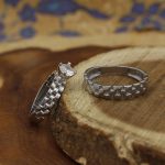 حلقه و پشت حلقه نقره زنانه طرح ساره - Image 3