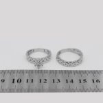 حلقه و پشت حلقه نقره زنانه طرح ساره - Image 4