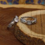 حلقه و پشت حلقه نقره زنانه طرح کبری - Image 2