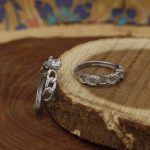 حلقه و پشت حلقه نقره زنانه طرح آیه - Image 2