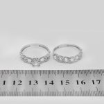 حلقه و پشت حلقه نقره زنانه طرح آیه - Image 4