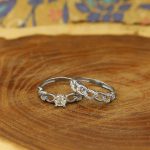 حلقه و پشت حلقه نقره زنانه طرح آیه - Image 3