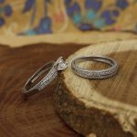 حلقه و پشت حلقه نقره زنانه طرح شهره - Image 2