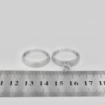 حلقه و پشت حلقه نقره زنانه طرح شهره - Image 4