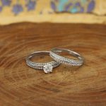 حلقه و پشت حلقه نقره زنانه طرح شهره - Image 3