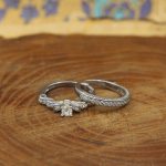 حلقه و پشت حلقه نقره زنانه طرح لیلا - Image 2