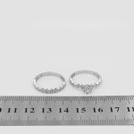 حلقه و پشت حلقه نقره زنانه طرح نیلی - Image 3