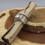 حلقه و پشت حلقه نقره زنانه طرح مرسده - Image 2