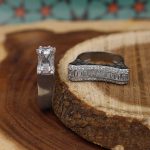 حلقه و پشت حلقه نقره زنانه طرح احلام - Image 2