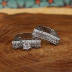 حلقه و پشت حلقه نقره زنانه طرح احلام - Image 3