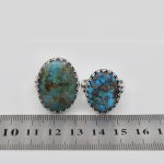 انگشتر ست فیروزه نیشابوری نقره مردانه و زنانه طرح آرامش+ حکاکی آیه فرزندآوری - Image 4